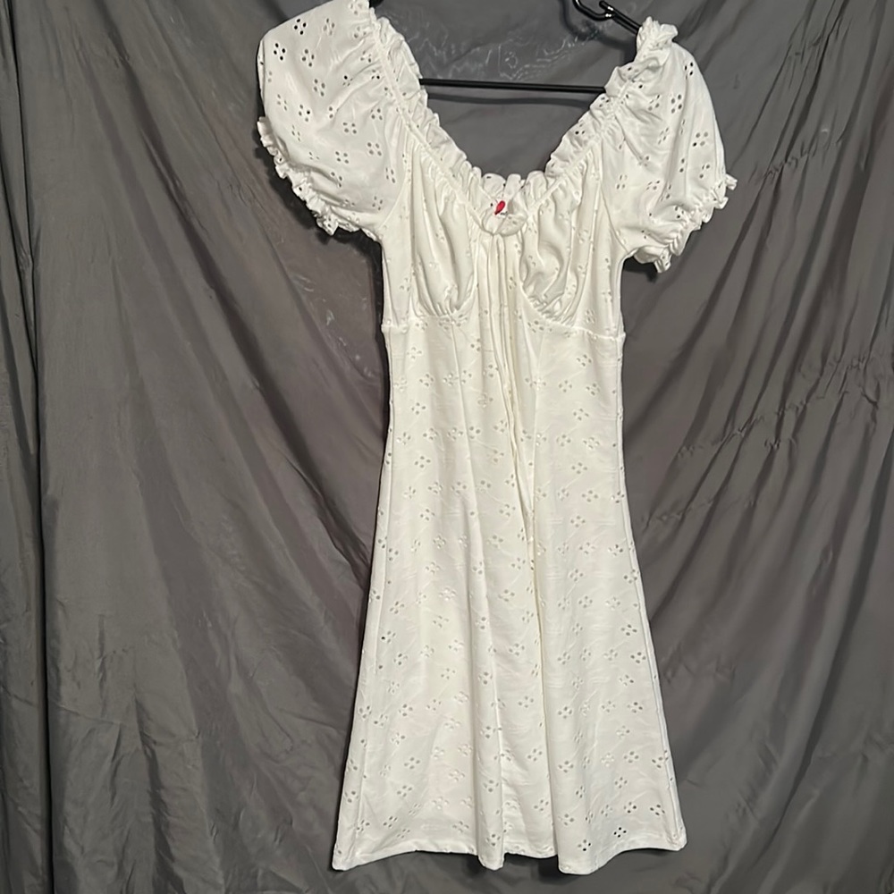 White heart and heels dress